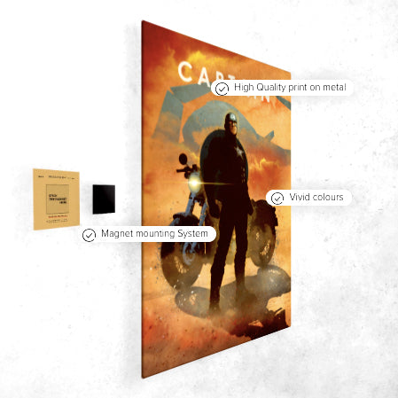 Captain America + Fatboy Poster - " Printed on Steel "