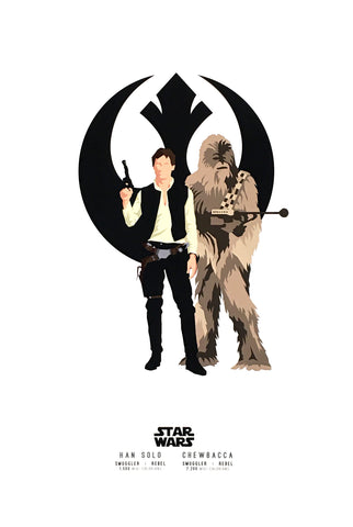 Hansolo and Chewbacca Poster