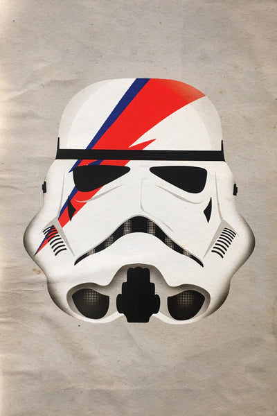 David Bowie x Stormtrooper Mesh Up Poster