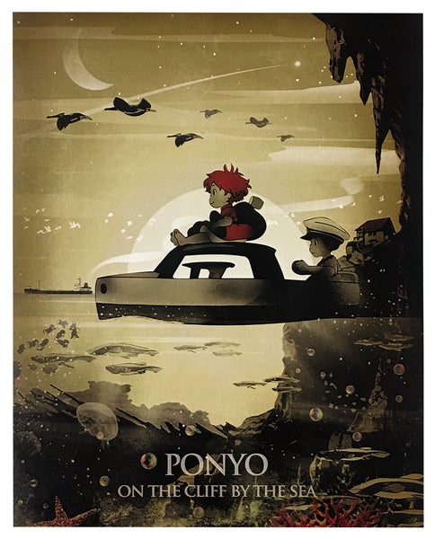 Ponyo on the Cliff by the Sea Poster