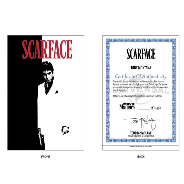 Scarface Movie Maniacs Tony Montana 6" Figure