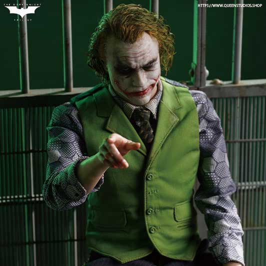 Queen Studios InArt The Dark Knight Joker (Heath Ledger) 1/6 Action Figure Twin Pack Sculpture Hair Ve