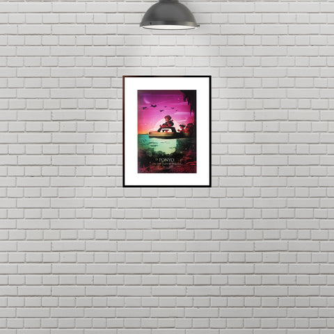 Ponyo on the cliff by the sea Poster