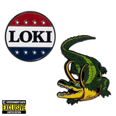 Loki President Loki Button and Alligator Loki Pin 2-Pack