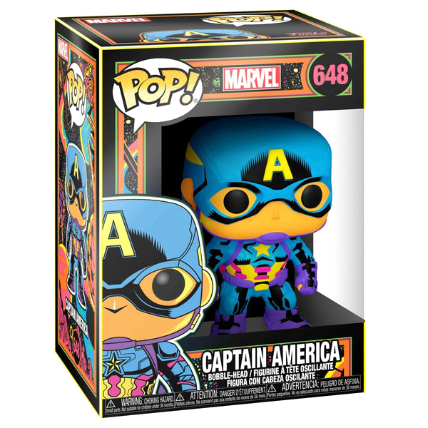 Funko Pop! Blacklight Captain America Figure