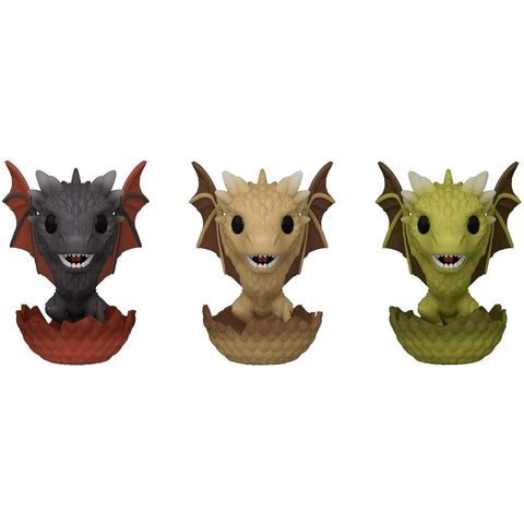 Funko POP! Drogon, Viserion, & Rhaegal (Hatching 3-Pack) Spring Convention