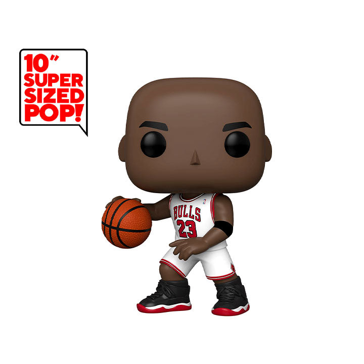 Funko Pop! NBA: Bulls - 10" Super Sized Michael Jordan (White Jersey) Exclusive