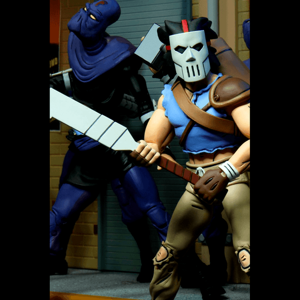 TMNT - Casey Jones and Slashed Foot Soldier (Classic Cartoon) 7" Action Figure 2 Pack