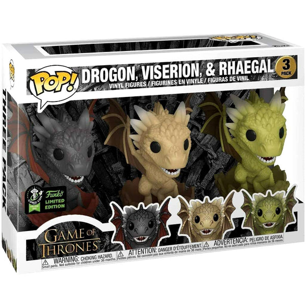 Funko POP! Drogon, Viserion, & Rhaegal (Hatching 3-Pack) Spring Convention