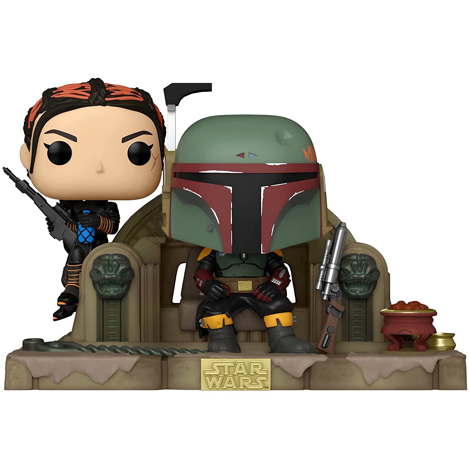 Funko Pop! Moment: Mandalorian - Boba Fett & Fennec Shand  on Throne