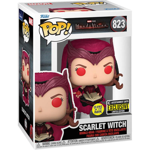 Funko Pop! Marvel: WandaVision - Scarlet Witch Glow-in-the-Dark Entertainment Earth Exclusive