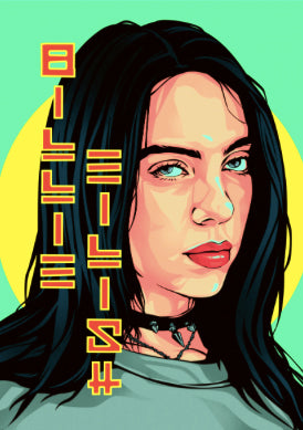 Billie Eilish Poster - " Printed on Steel "