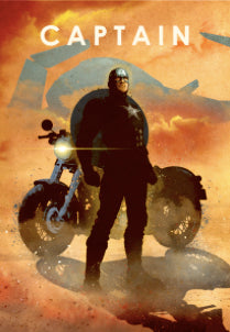 Captain America + Fatboy Poster - " Printed on Steel "