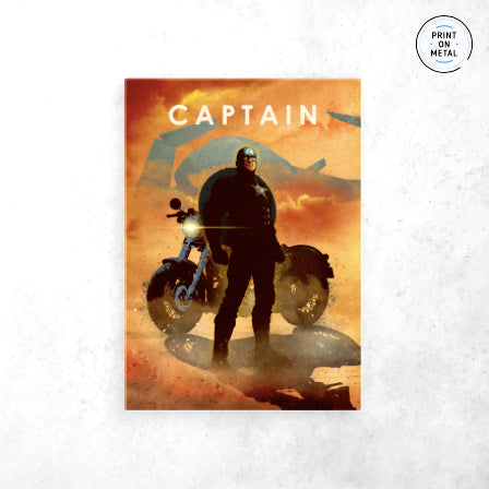 Captain America + Fatboy Poster - " Printed on Steel "