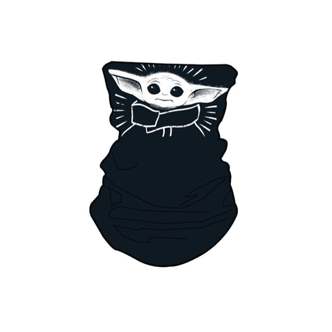 The Child Baby Yoda (Black/White) Neck Gaiter Face Cover