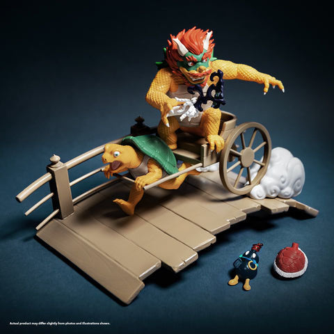 Ukiyo-E Rickshaw Kart: Mushroom Shogun & Turtle Daimao Limited Edition Statue BY JED HENRY