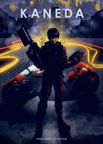 Kaneda + Shotaro's Custum Bike Poster - " Printed on Steel "