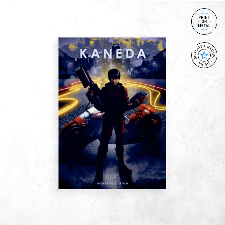 Kaneda + Shotaro's Custum Bike Poster - " Printed on Steel "