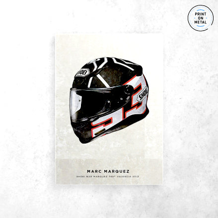 Marc Marquez's Helmet Valencia 2019  " Printed on Steel "