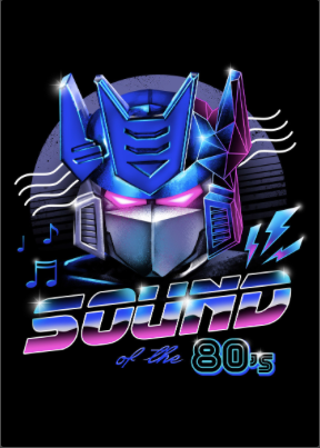 Transformers 80's Sound Poster - " Printed on Steel "