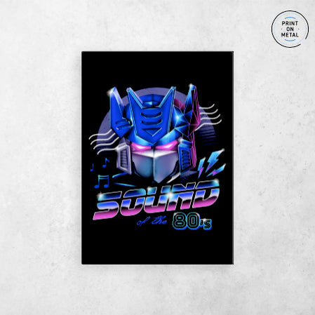 Transformers 80's Sound Poster - " Printed on Steel "