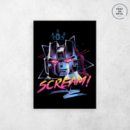 Transformers Scream! Poster - " Printed on Steel "