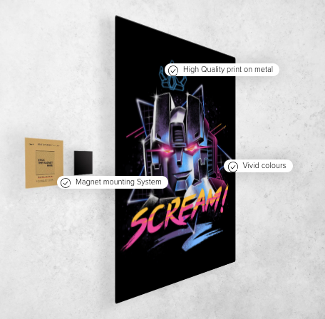 Transformers Scream! Poster - " Printed on Steel "