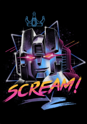 Transformers Scream! Poster - " Printed on Steel "