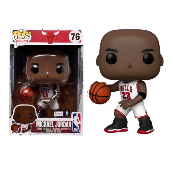 Funko Pop! NBA: Bulls - 10" Super Sized Michael Jordan (White Jersey) Exclusive