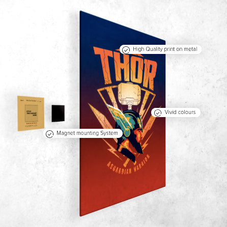 Thor Poster - " Printed on Steel "