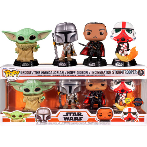 Funko Pop! Star Wars: The Mandalorian Exclusive Four-Pack (Glow-in-the-Dark)