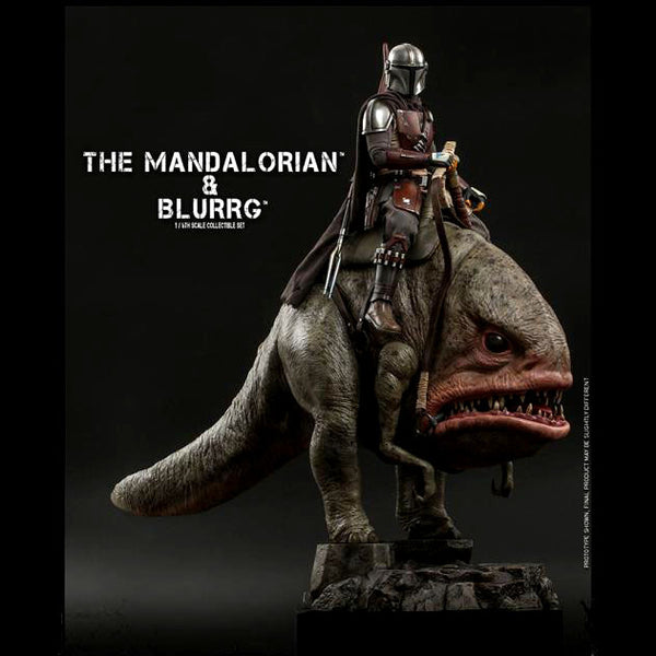 The Mandalorian TMS046 - The Mandalorian and Blurrg 1/6th Scale Collectible Figure Set