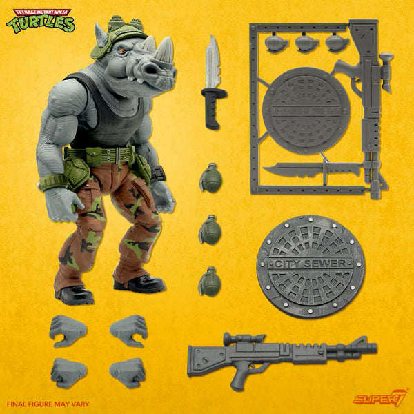 Rocksteady Figure - TMNT Ultimates Wave 3