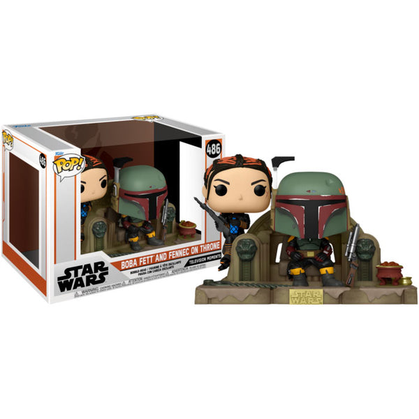 Funko Pop! Moment: Mandalorian - Boba Fett & Fennec Shand  on Throne