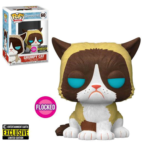 FUNKO POP! ICONS: GRUMPY CAT (FLOCKED) ENTERTAINMENT EARTH EXCLUSIVE